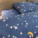 Постельное белье двуспальное евро темно-синее Звезды Бязь Голд Ananasko 158174 158174(e) фото 4