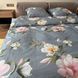 Постільна білизна євро сіра Квіти Полікотон Ananasko 2629 2629(e) фото 1