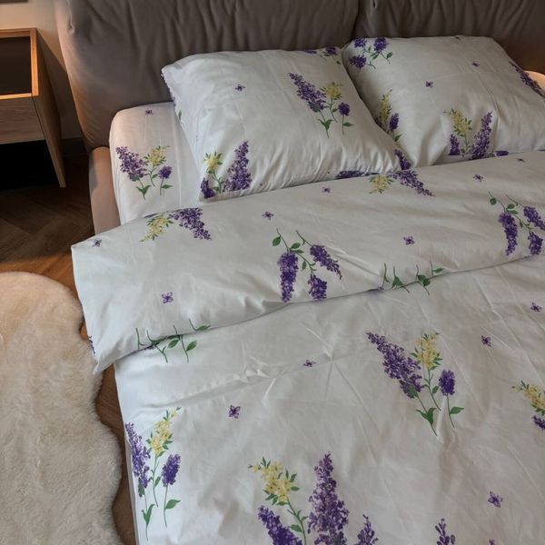 Постельное белье полуторное кремовое Цветы Поликоттон Ananasko 85036 85036(1,5) фото