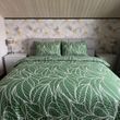 Комплект постельного белья полуторный зеленый Листья Жатка Ananasko 67250820