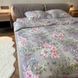 Постільна білизна двоспальна євро сіра Квіти Бязь Голд Ananasko 157955 157955(e) фото 4